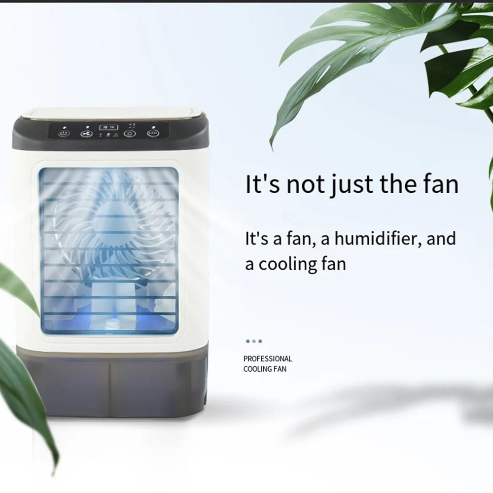 USB Bærbar Mini Air Conditioner Vifte – 3-Hastighets Skrivebords Kjølevifte med LED Nattlys, Luftkjøler for Hjemmet, Kontoret og Camping | Luvikno