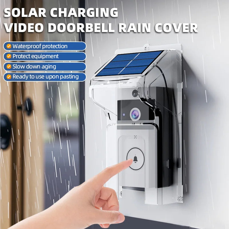 Luvikno | SecuraSun DoorCam Trådløs HD Video Dørklokke med Solenergilading og Wi-Fi | IP65 Vanntett