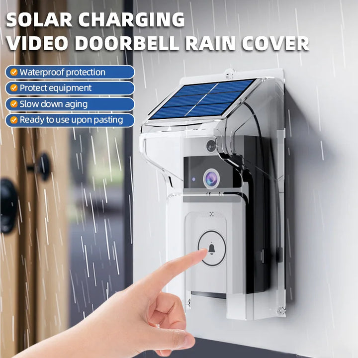 Luvikno | SecuraSun DoorCam Trådløs HD Video Dørklokke med Solenergilading og Wi-Fi | IP65 Vanntett