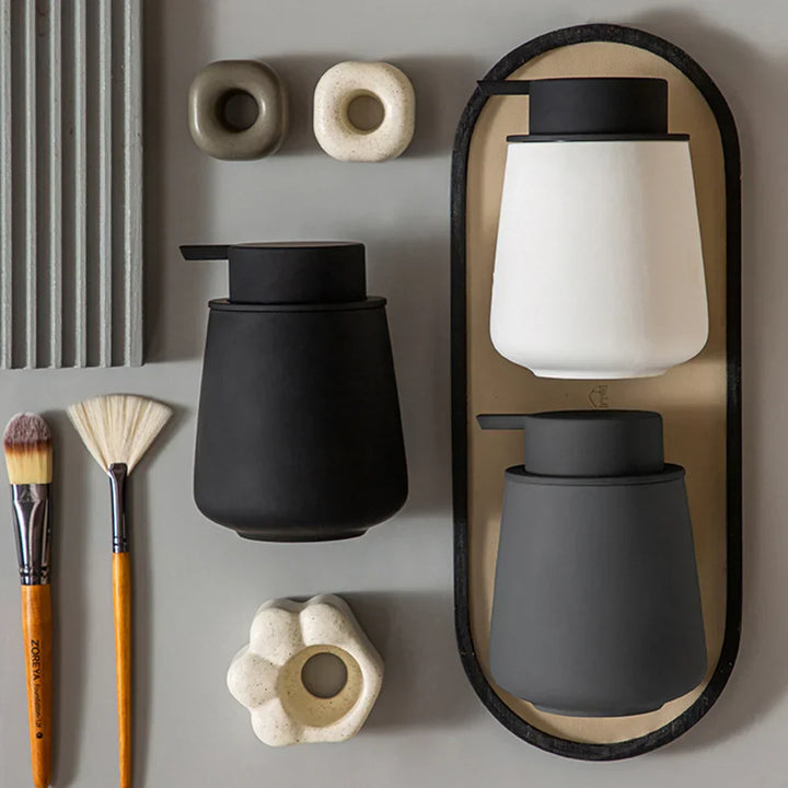 CeramiLux 300 ml Luksus Såpedispenser laget av Keramikk – for Såpe, Sjampo, Balsam eller Lotion Luvikno