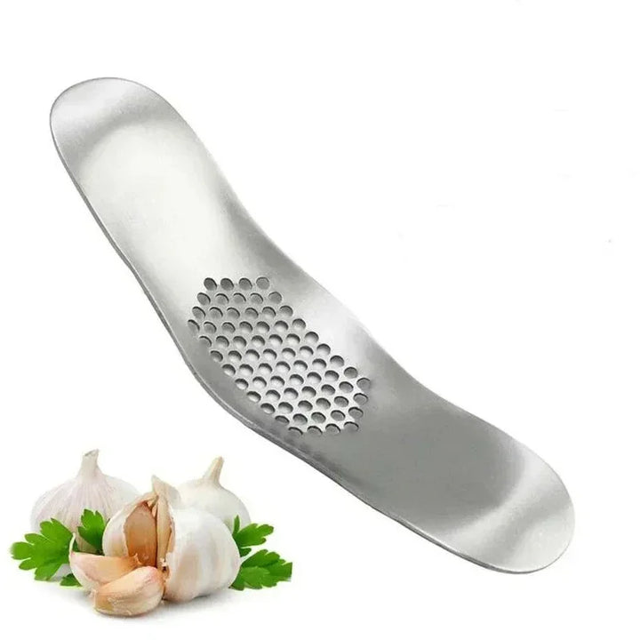 Luvikno | KnobiPro Hvitløkspresse | Manuell | Rustfritt Stål | Robust Design & Enkel Håndtering | 19 × 4 cm