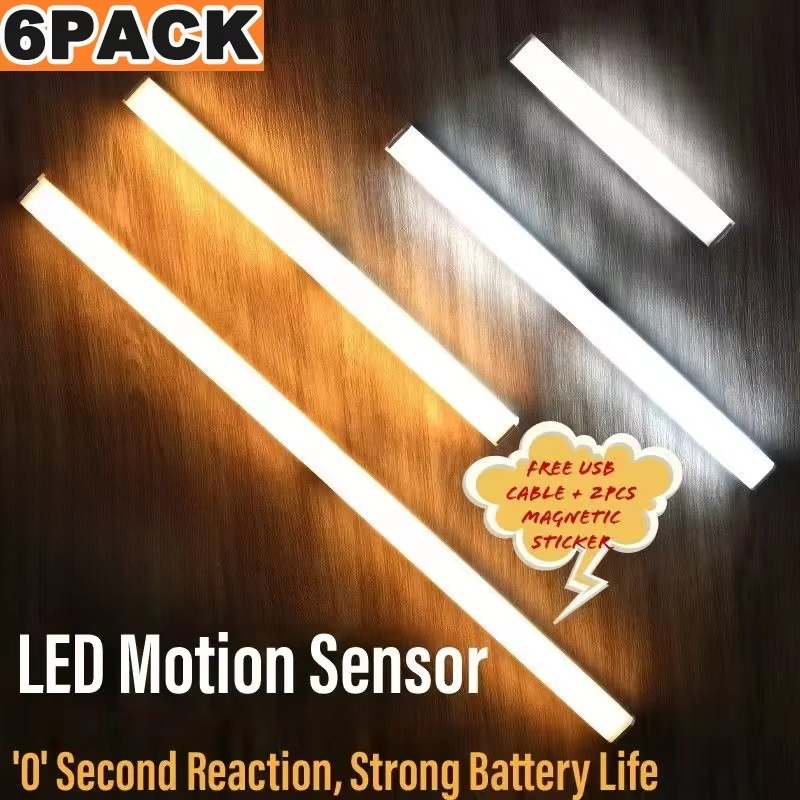 Smart Sensor LED Nattlys - Bevegelsesaktivert, Lysdempbar & Oppladbar Luvikno