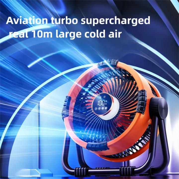Luvikno | AEROLIA NightCool | 4-i-1 Vifte & Nattlys | 20000mAh Batteri | Brukbar Hengende & Stående