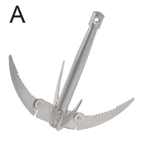 Luvikno | AquaGripX Faltanker for Båter | Robust Grip-Hook med Tau | Foldbar & Rusterbestandig | For Kayak, Kano & Fisketilbehør