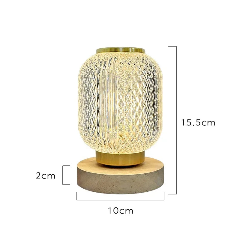 Luvikno | Dimbar Krystall Bordlampe - Stilig Gylden Dimbar Bordlampe med Luksuriøs Krystall Design