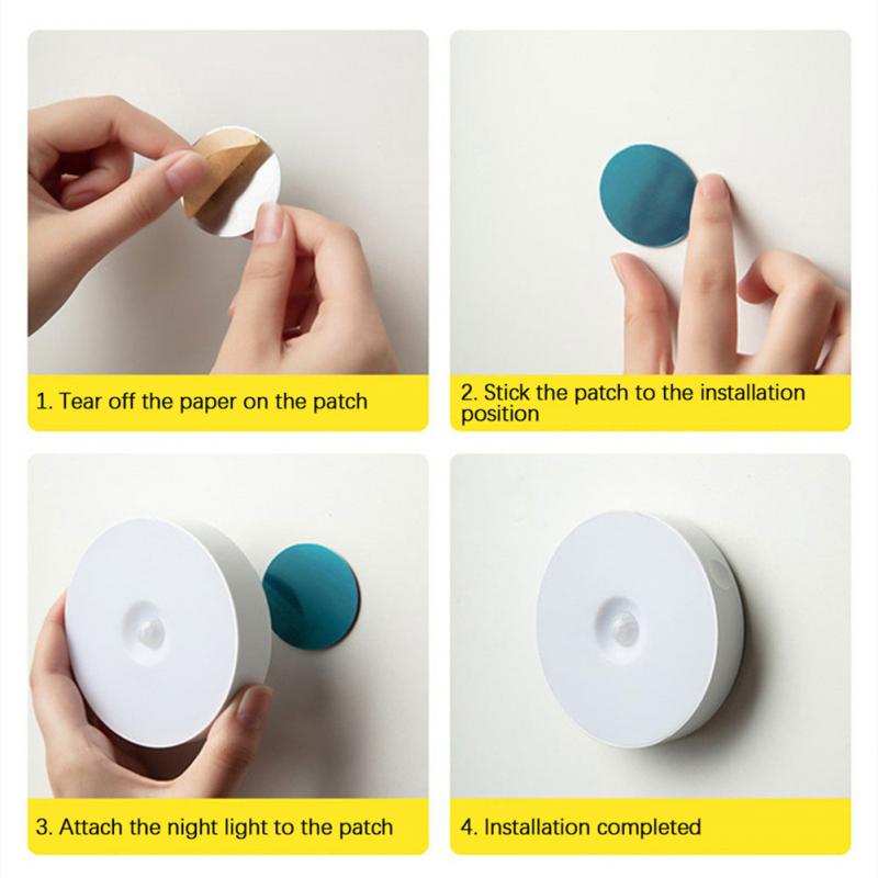 Sticky LED Bevegelsessensor Mini Nattlampe | Luvikno