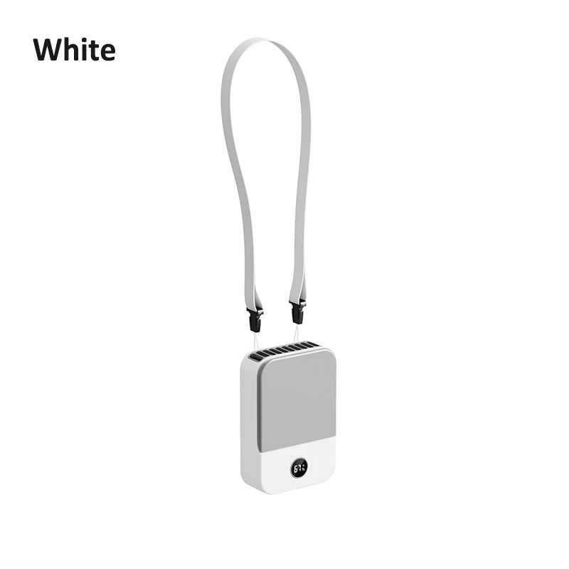 Luvikno | Ventixo AirGo Bærbar Mini Vifte | 3-i-1 Nakk- & Livvifte | 3 Hastigheter | Bladøs Design | USB-C Laderfunksjon | 2000 mAh Batteri