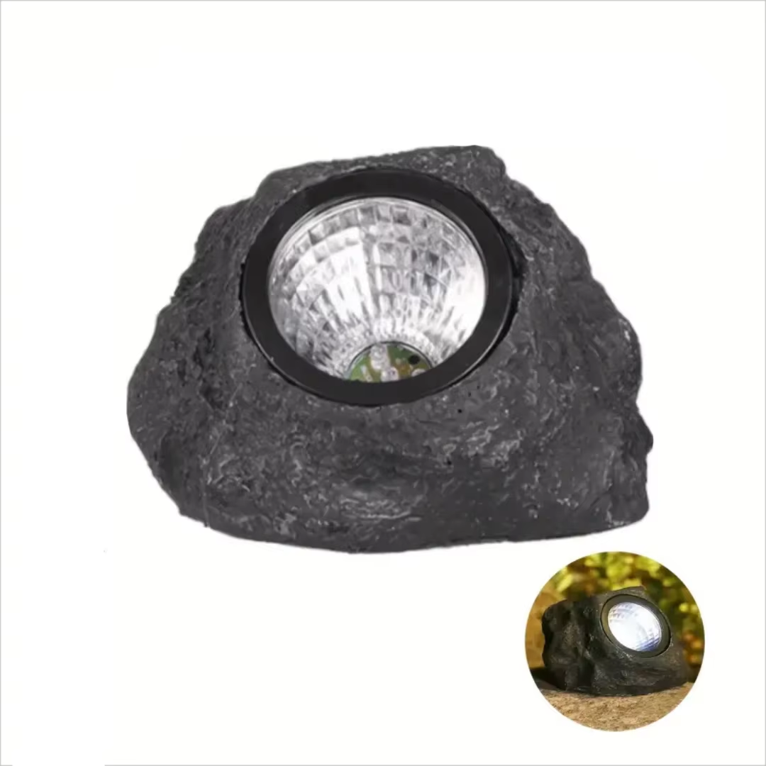 Solar-Powered LED Stone Spotlight for Outdoor Landscaping Luvikno