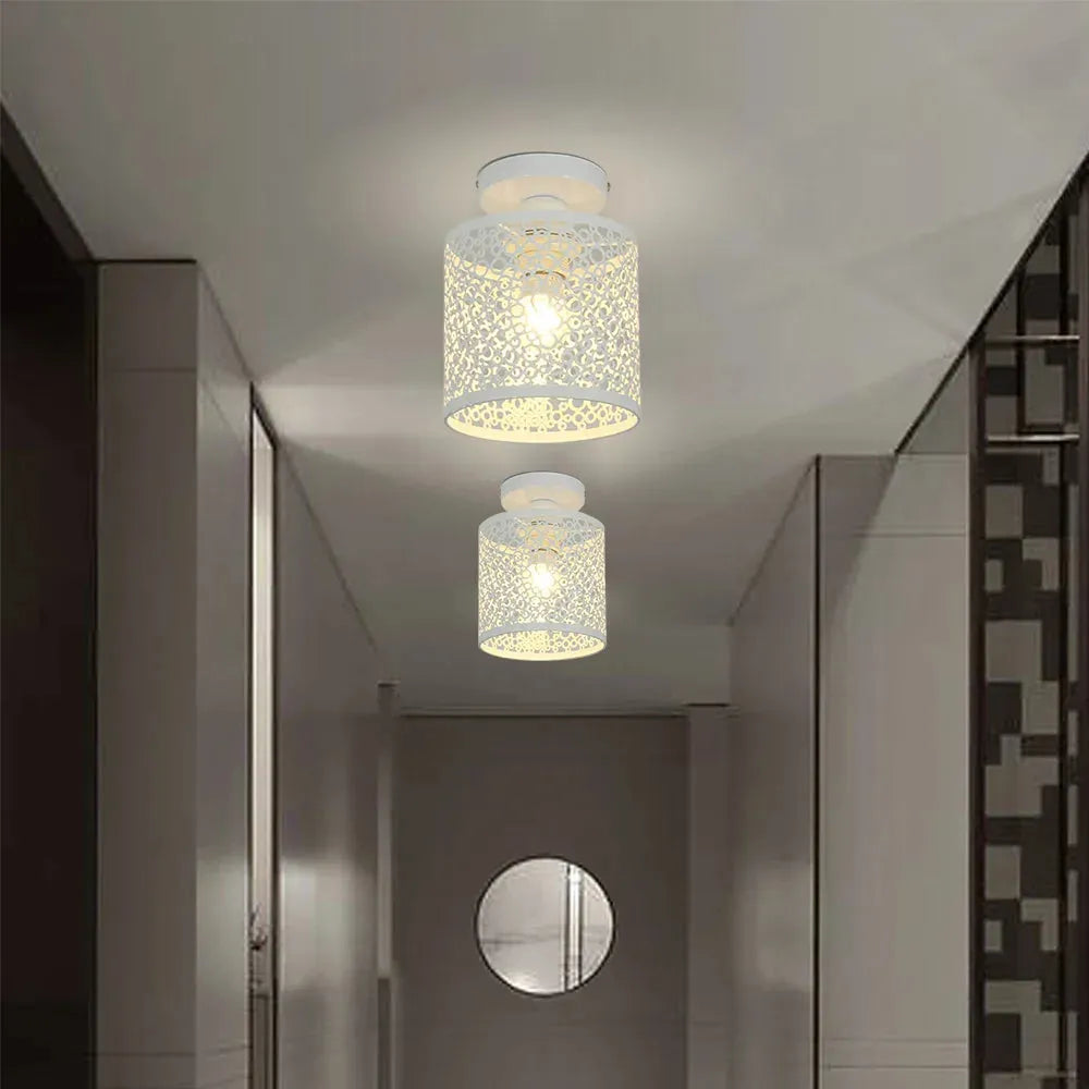 Industriell Loftlampe med Åpen Ramme i Vintage Stil Luvikno