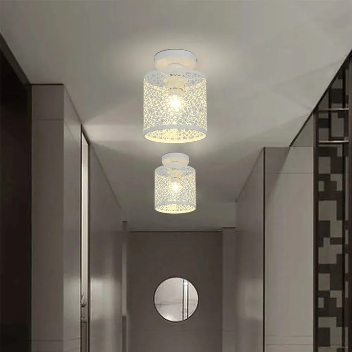 Industriell Loftlampe med Åpen Ramme i Vintage Stil Luvikno