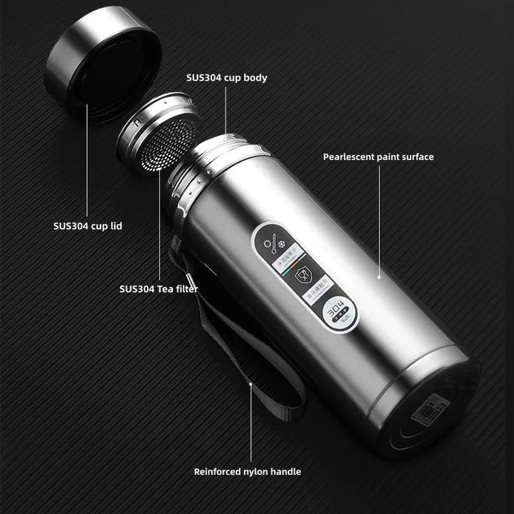 TempraBottle – Smart Termosflaske med LED Temperaturskjerm (800ml–1L) | Luvikno