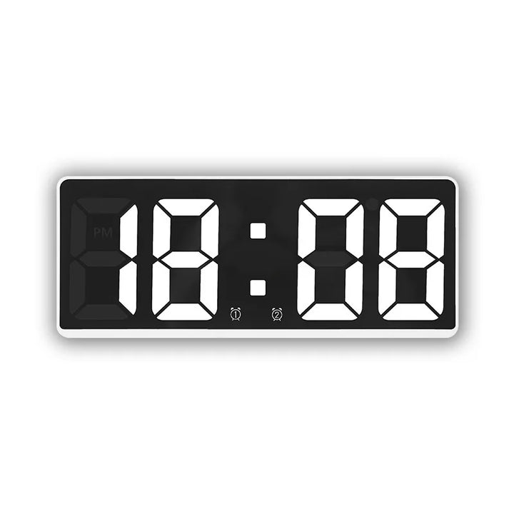 Moderne Elektronisk Speilvekkerklokke med LED-display, Alarmfunksjon og Temperaturvisning – Stilig Digital Klokke for Soverom og Kontor | Luvikno
