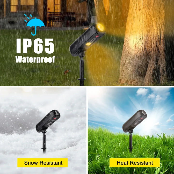Luvikno | Luminoa SolarGlow Solhagen Spotlight LED | Fargeendring & Varme Hvit | Vanntett | For Hage, Terrasse & Landskap | 6–8 Timer Lysvarighet