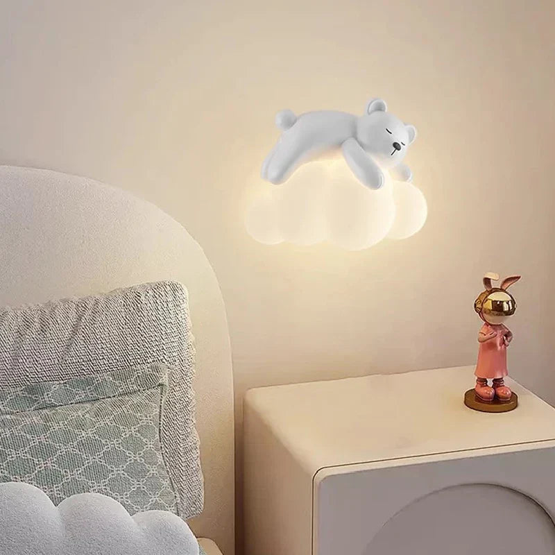 PandaGlow Lampe - Søt LED Vegglampe for Barn Luvikno