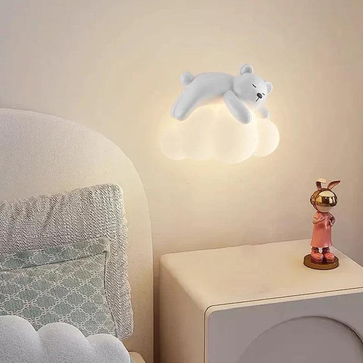 PandaGlow Lampe - Søt LED Vegglampe for Barn Luvikno