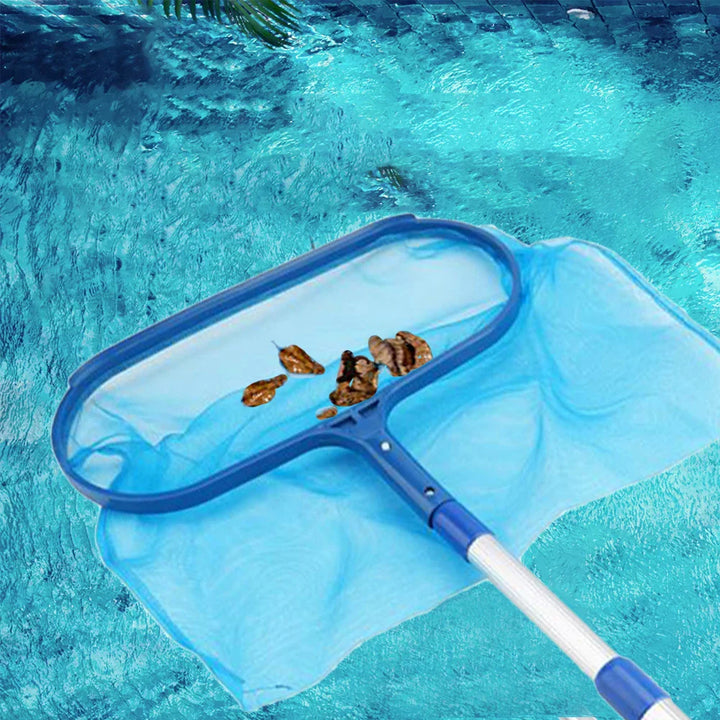 Luvikno | AquaSift Pool Skimmer med teleskopisk håndtak | Bladskimmer for basseng og dam | Solid nett | Rengjøring for basseng og spa