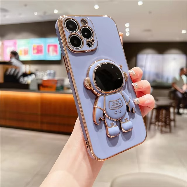 Astronaut Kickstand Myk Etui for Ulike iPhone Modeller Luvikno