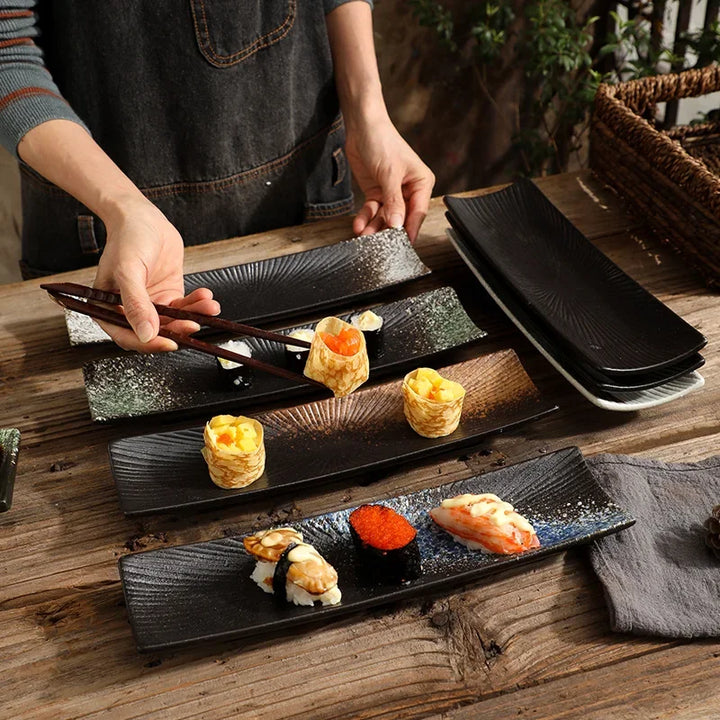 Minimalistiske sushi-tallerkener Luvikno