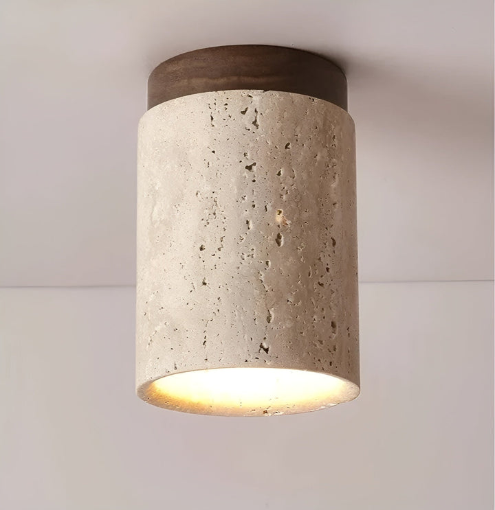Luvikno | ZenElegance Wabi Sabi Luksus Takbelysning - Naturlig Travertin LED