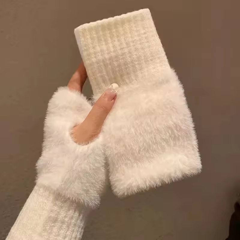 Unisex Fleece Fingerless Gloves – Varme, Myke og Funksjonelle | Luvikno