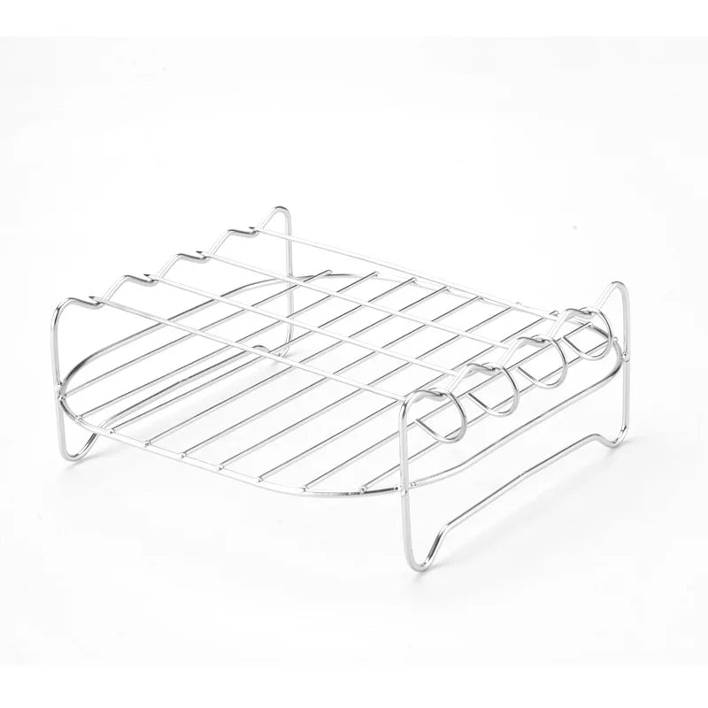 Luvikno | Grillvaro AllGrillPro BBQ Grillsett laget av rustfritt stål | Med spyd og holder | For grill, luftfryer og dampkoker | Utendørs og kjøkken