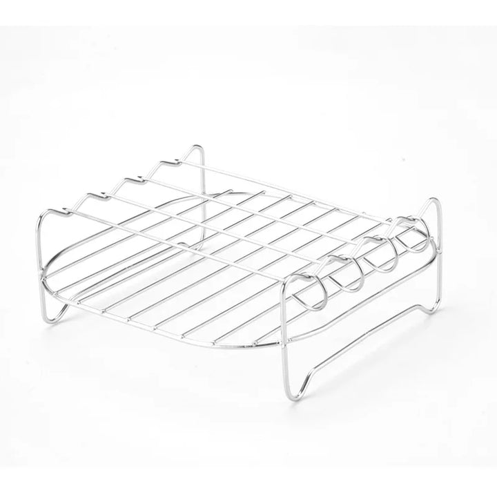 Luvikno | Grillvaro AllGrillPro BBQ Grillsett laget av rustfritt stål | Med spyd og holder | For grill, luftfryer og dampkoker | Utendørs og kjøkken