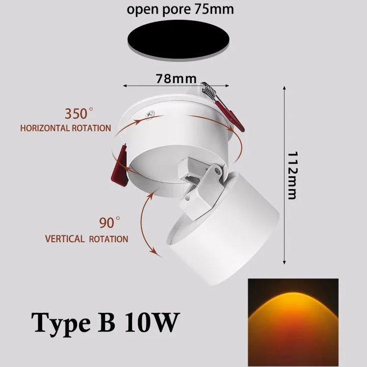 LED Sunset Atmosfære Vegg Spotlight | Luvikno