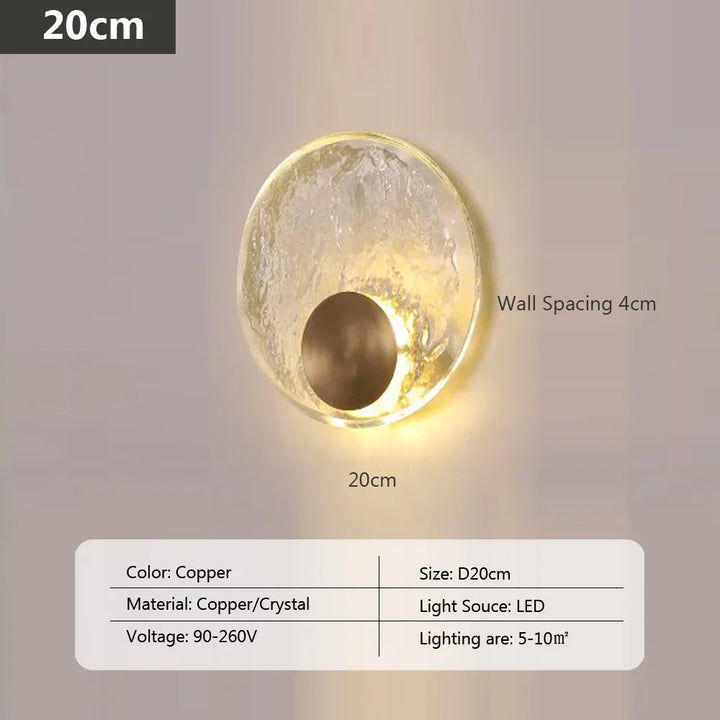 CrystalLuxe - Elegant LED Krystall Vegglampe Luvikno