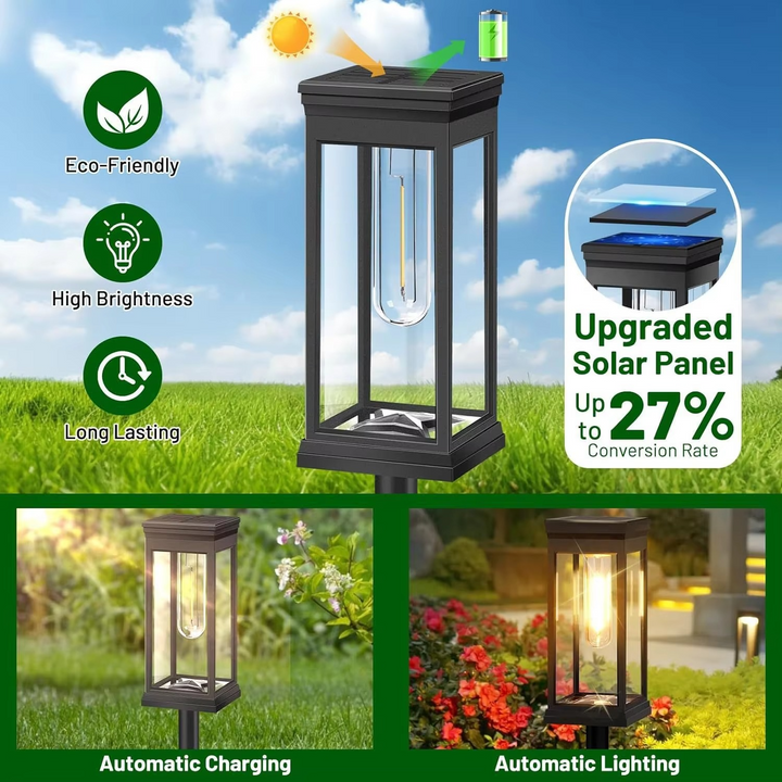 Solar Glow Hagebane Lys – 2 Stykk Sett Luvikno