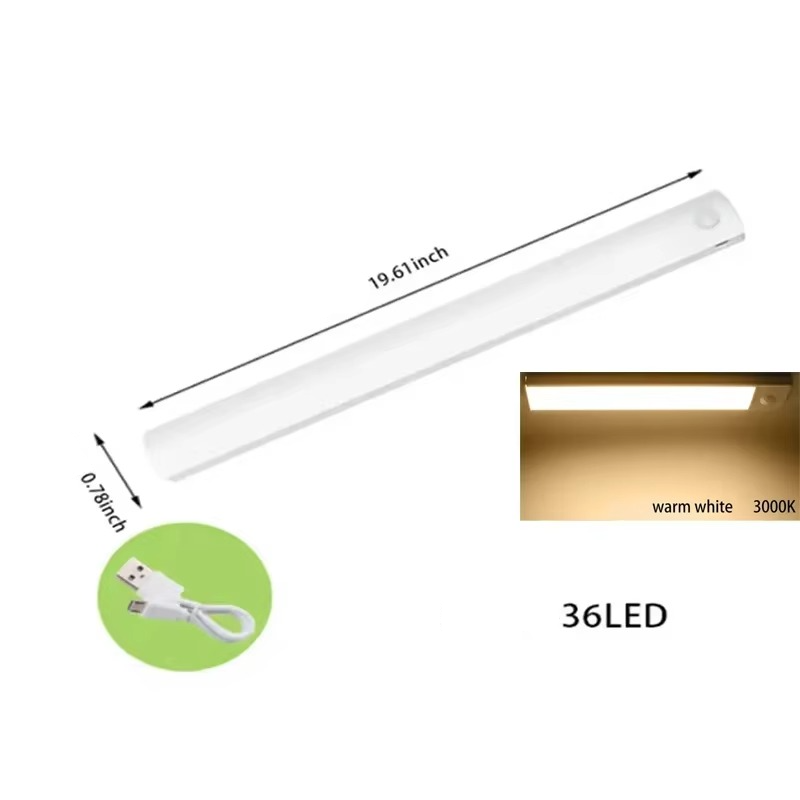 Smart Sensor LED Nattlys - Bevegelsesaktivert, Lysdempbar & Oppladbar Luvikno