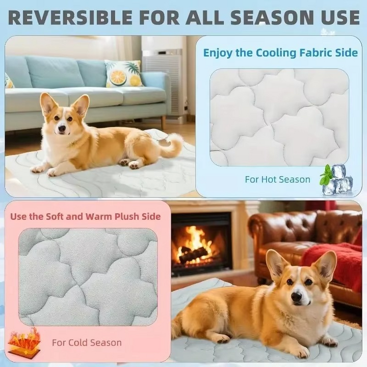 Ultimate Cooling Pet Mat for Cats & Dogs - Comfortable & Durable Sleeping Pad Luvikno