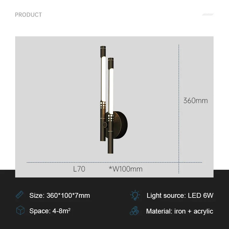 ModernLux Vegglampe – Luksuriøs LED Vegglampe for Hjemmet Luvikno