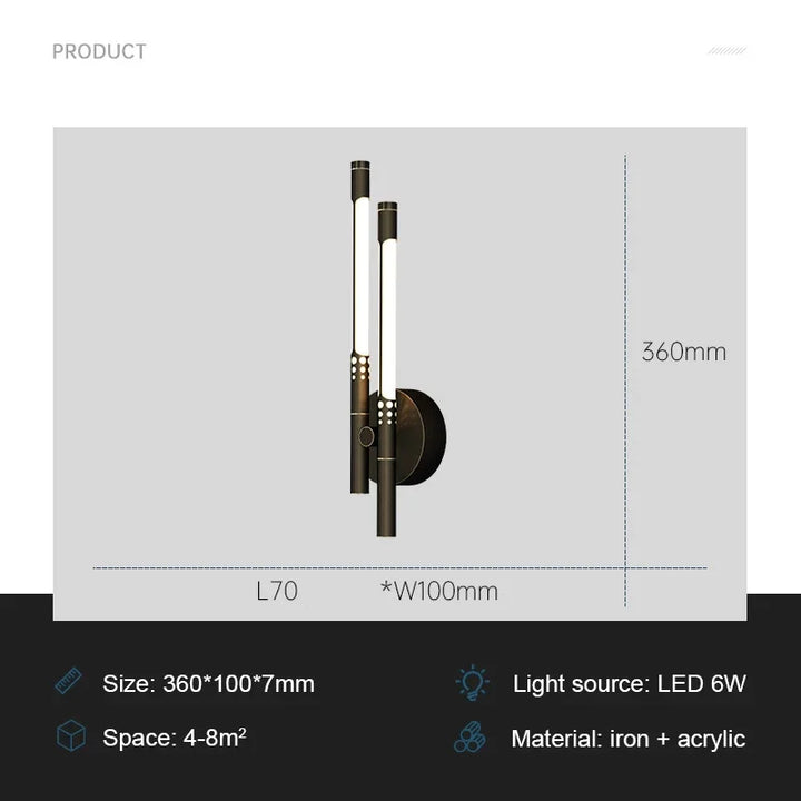 ModernLux Vegglampe – Luksuriøs LED Vegglampe for Hjemmet Luvikno