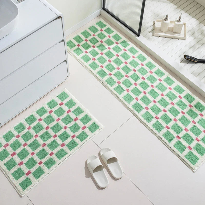 Lang Tufting Gitter Bade Matte | Luvikno