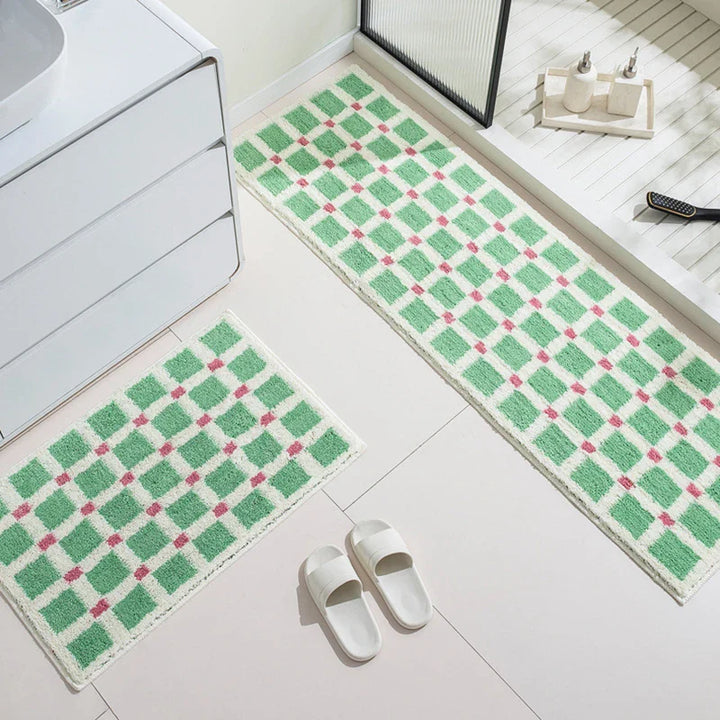 Lang Tufting Gitter Bade Matte | Luvikno