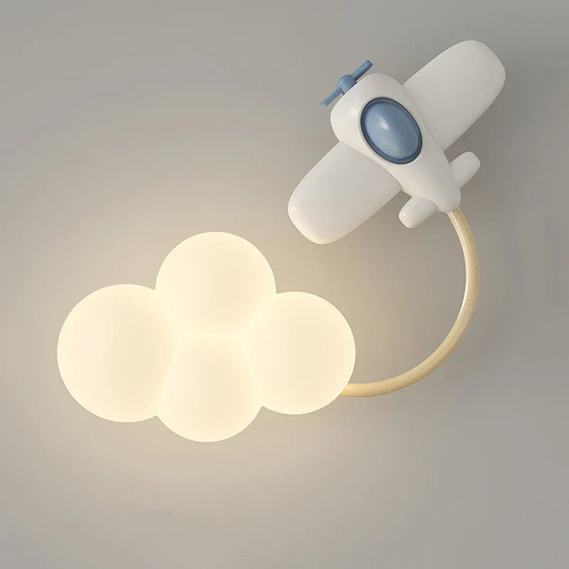 CartoonAirplane Lys – Lekfull Vegglampe for Barnerommet Luvikno