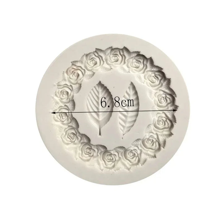 Luvikno | DekoMould Silikonform Rosette & Blader | For Fondant, Sjokolade & Sukkerpasta | Fineste Bake Dekkning & Ramme Design