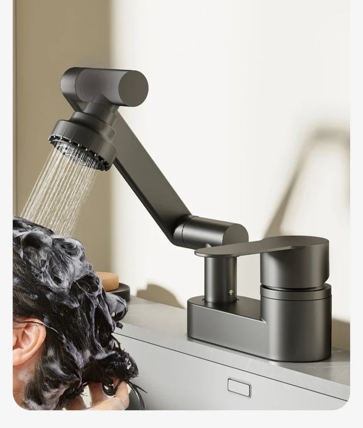 Aqua Twist Duo-Flex Servantbatteri – 360° svingende to-hulls blandebatteri for varmt og kaldt vann Luvikno