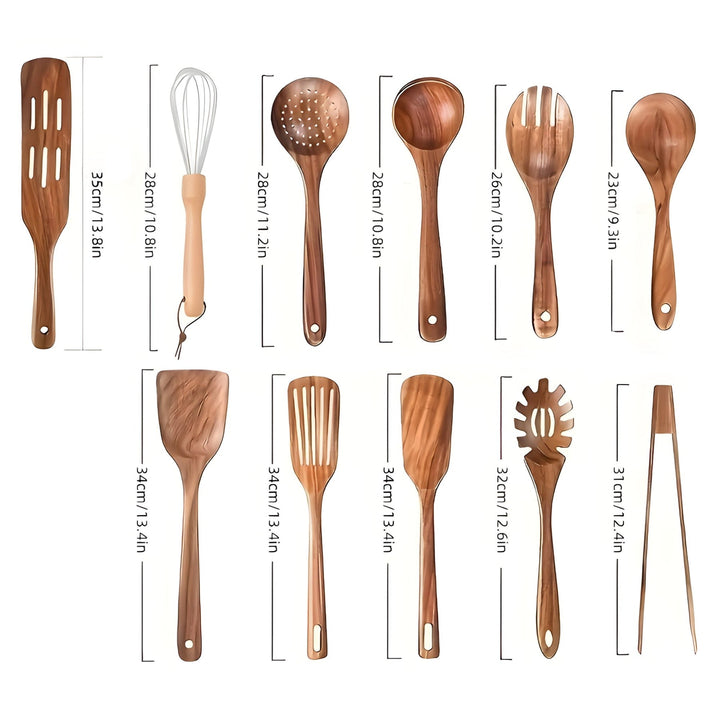 EcoWood Trebestikk Set med 11 Deler Luvikno