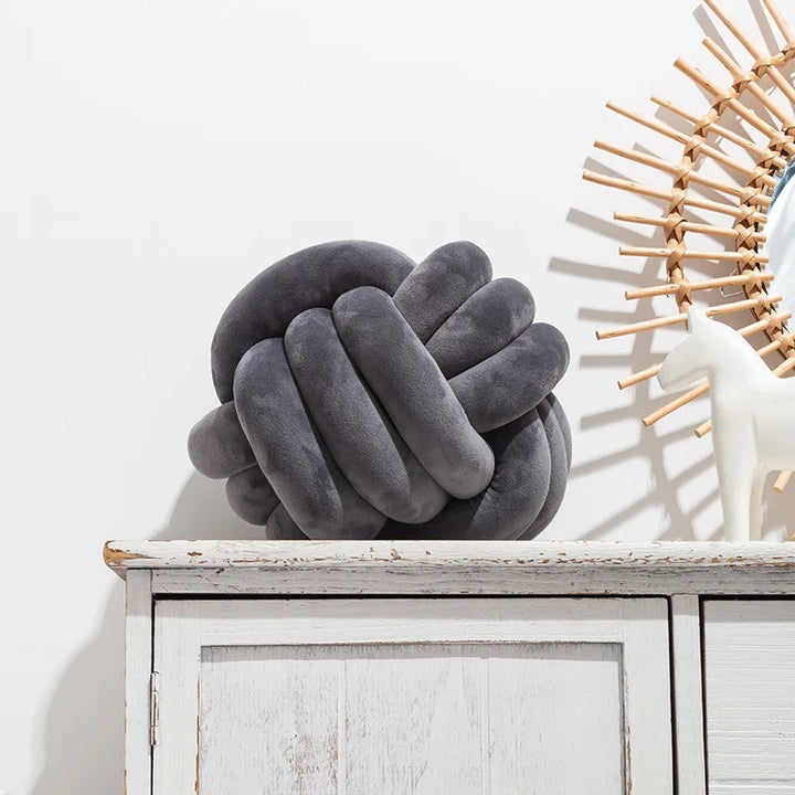 Plush Knot Cushion (Velour) | Luvikno