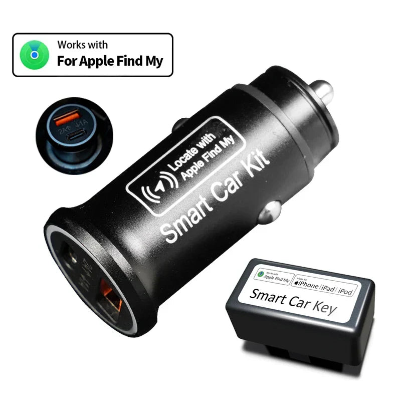 Luvikno | Smart OBD GPS Tracker for Bil - Sanntidskjøretøysporing med ladefunksjon og Apple Finn min integrasjon