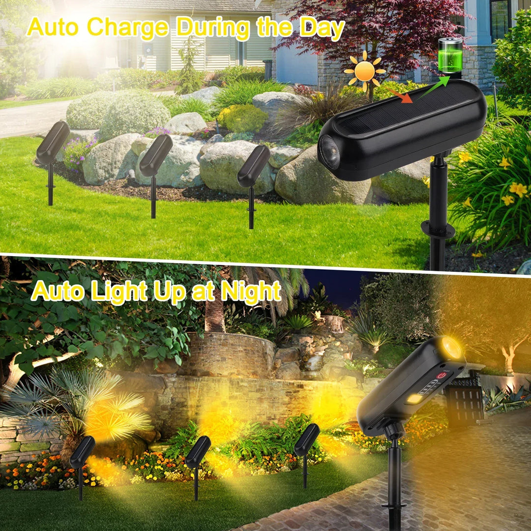 Luvikno | Luminoa SolarGlow Solhagen Spotlight LED | Fargeendring & Varme Hvit | Vanntett | For Hage, Terrasse & Landskap | 6–8 Timer Lysvarighet