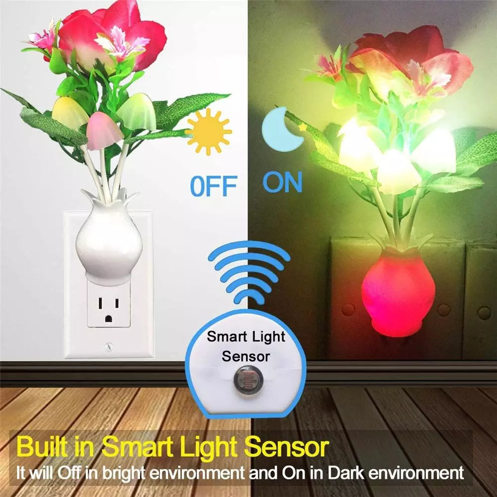 Mini Flower Vase Smart Light Sensor Night Lamp | Luvikno