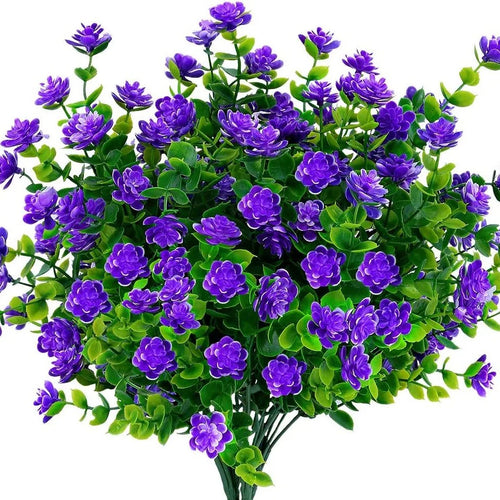 Luvikno | Kunstige blomster FloraSun | UV-bestandig og værbestandig | Hengende dekorative planter for hage og balkong | Enkel pleie og eviggrønn