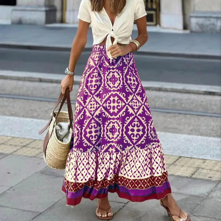 Luvik | Boho Print Maxi Hame naisille