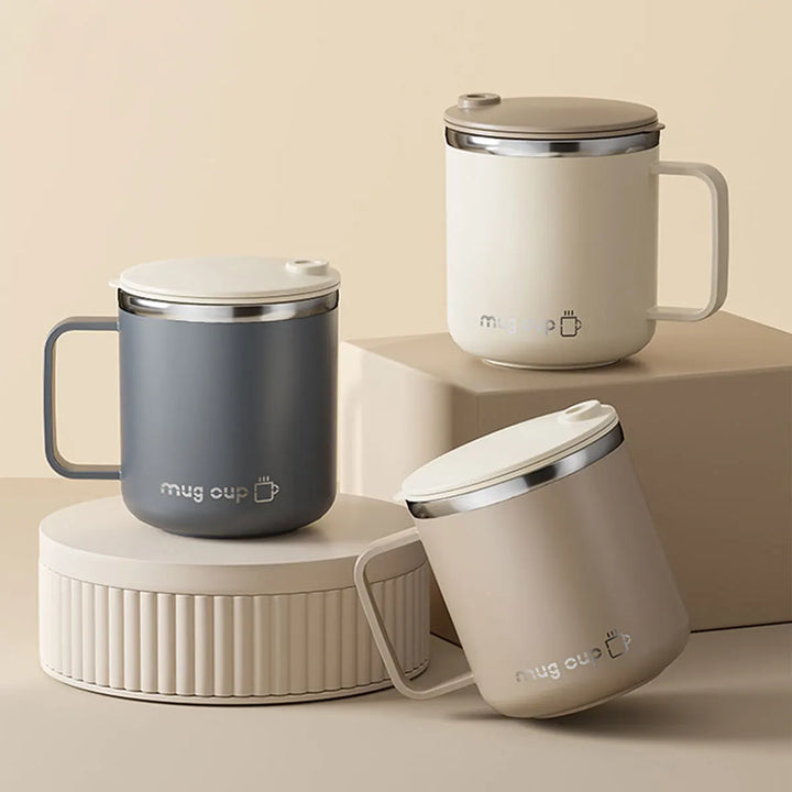 Isolert rustfritt stål kaffekopp med lokk | Luvikno