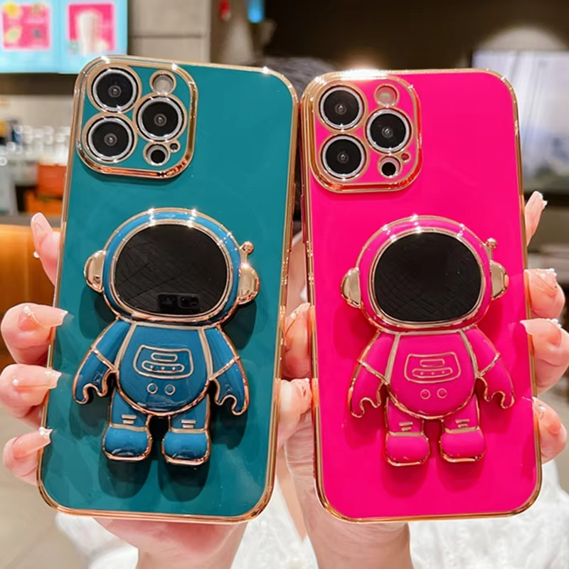 Astronaut Kickstand Myk Etui for Ulike iPhone Modeller Luvikno