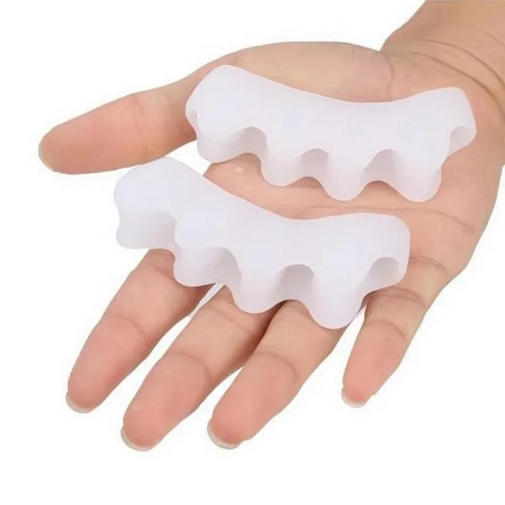 Myke silikon tåseparatorer for hallux valgus lindring og justering, 1 par Luvikno