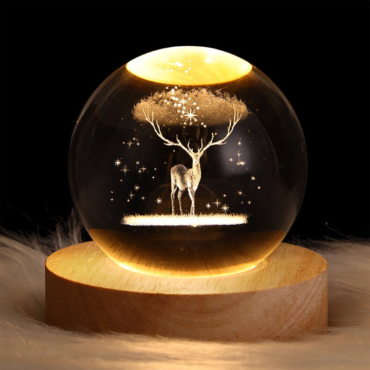 Crystal Light Ball – Fortryllende Glass Ambient Lys for Hjemmet Luvikno