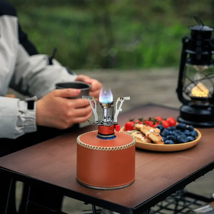Luvikno | Trekko Camping Gassbrenner | Sammenleggbar & Ultralett | 3000W Høy Ytelse | Aluminium & Rustfritt Stål | For Utendørs & Turwalking
